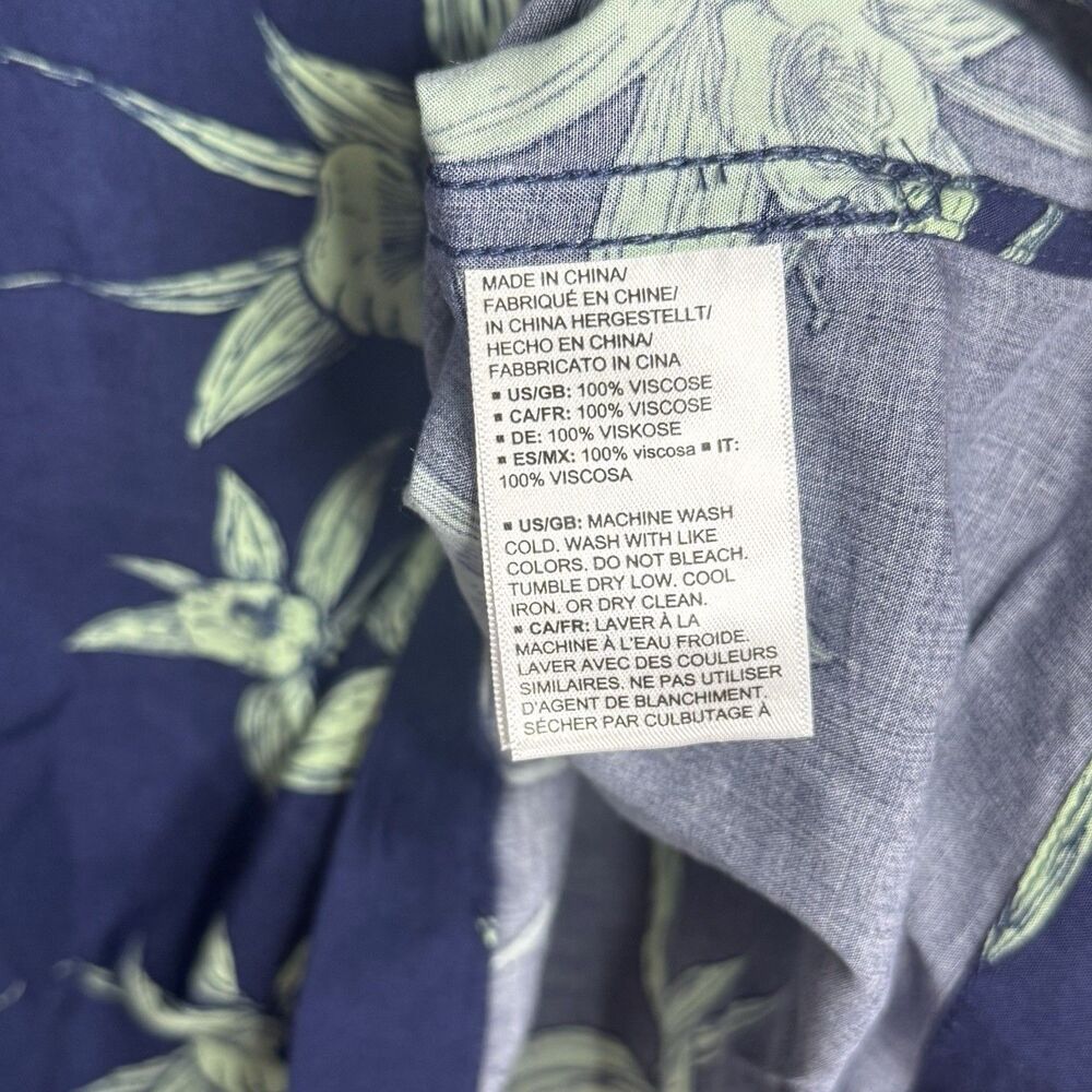 28 Palms Hawaiian Shirt Mens XL Floral Palm Tree Tropical Short Sleeve Flowy - Picture 4 of 6